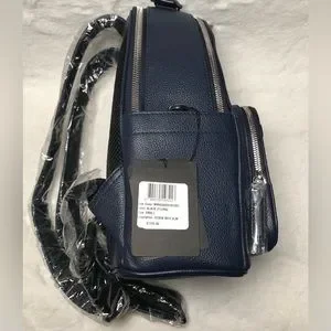 MCM NWT Navy Leather Floral Print Backpack w/Dust Bag Classic Backpack - Navy Floral – Maven Thread main image 3